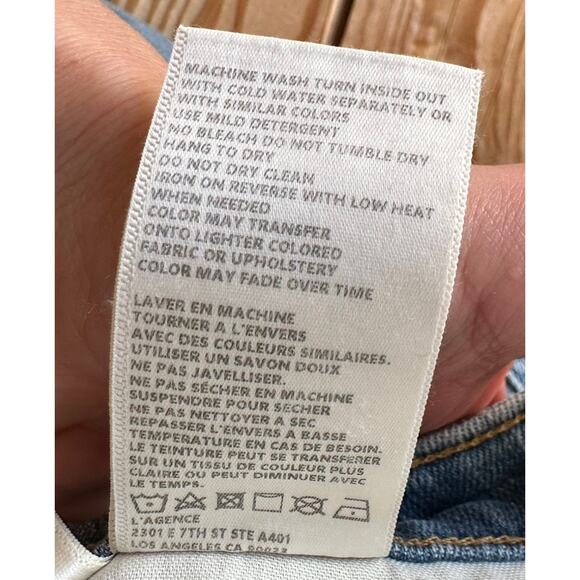 NWT L’Agence High Rise Desert Distressed jeans Size 27 Women’s Blue High Line - Picture 6 of 11